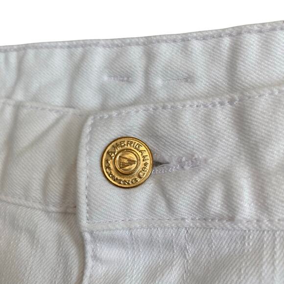 American Living White Cotton Denim Wide Leg Mid Rise Sailor Classic Jeans Sz 4 - Picture 12 of 16